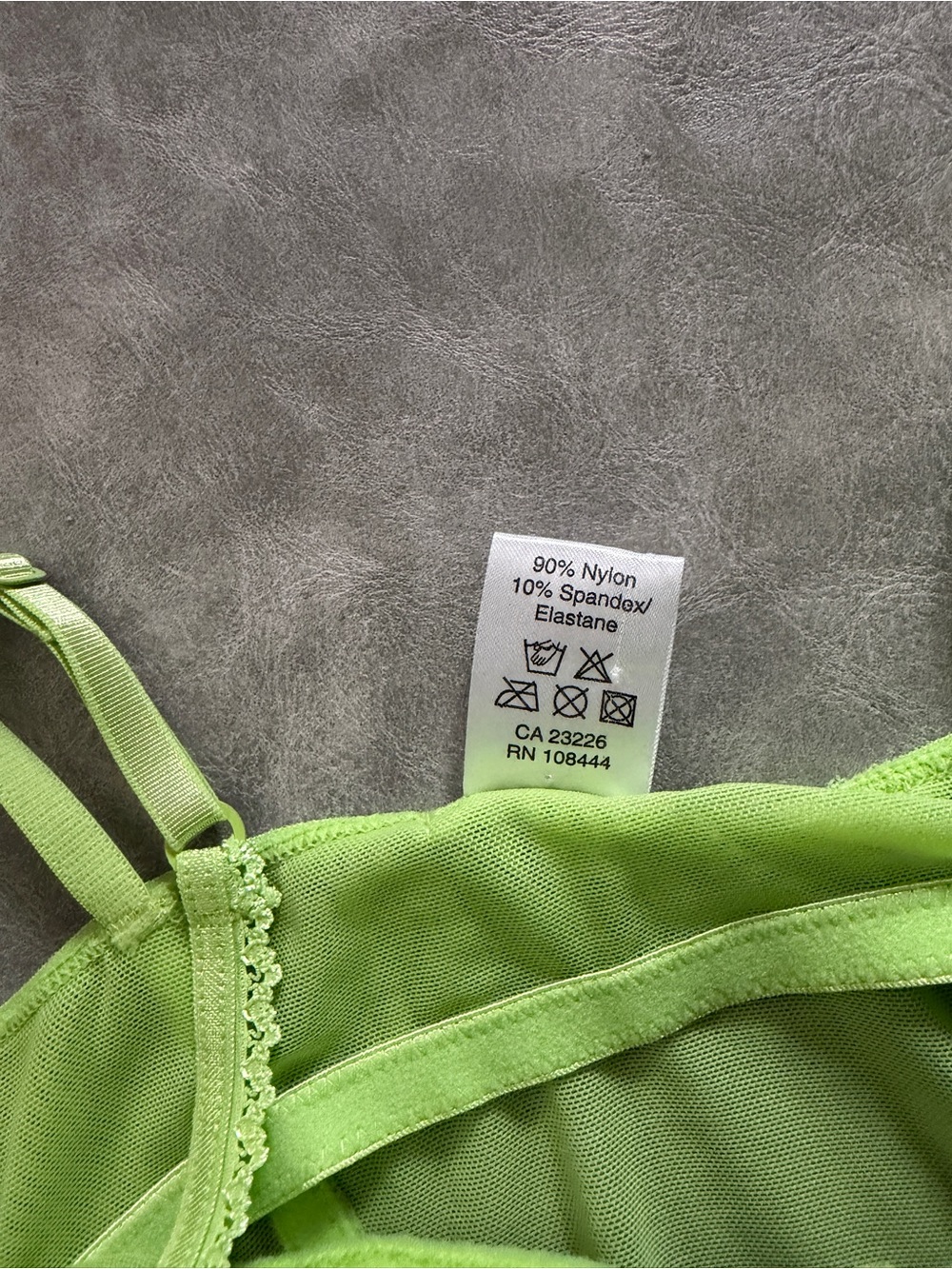 Y2K Lasenza Lime Green Cyber Coquette Baddie Corset Bustier Mesh Bra Top - Picture 9 of 16